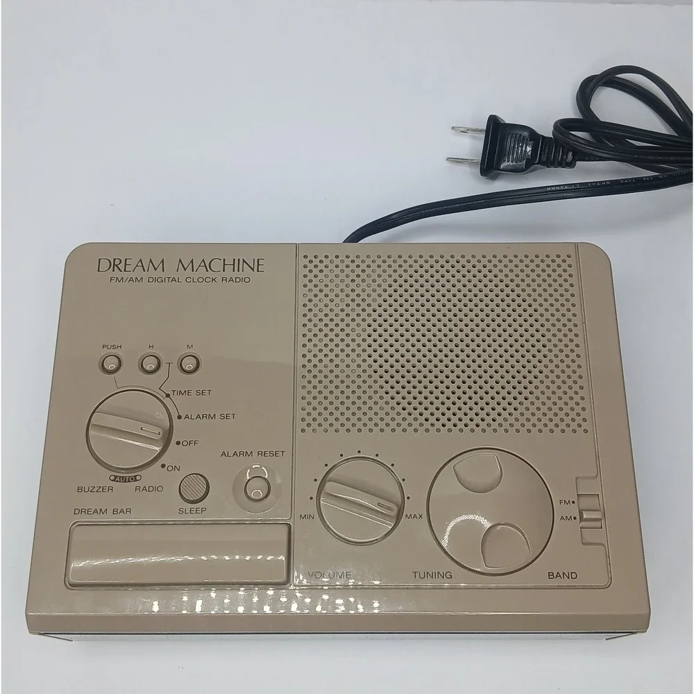 Sony Digital Clock Radio OS Tan Dream Machine ICF-C2W Vintage AM/FM